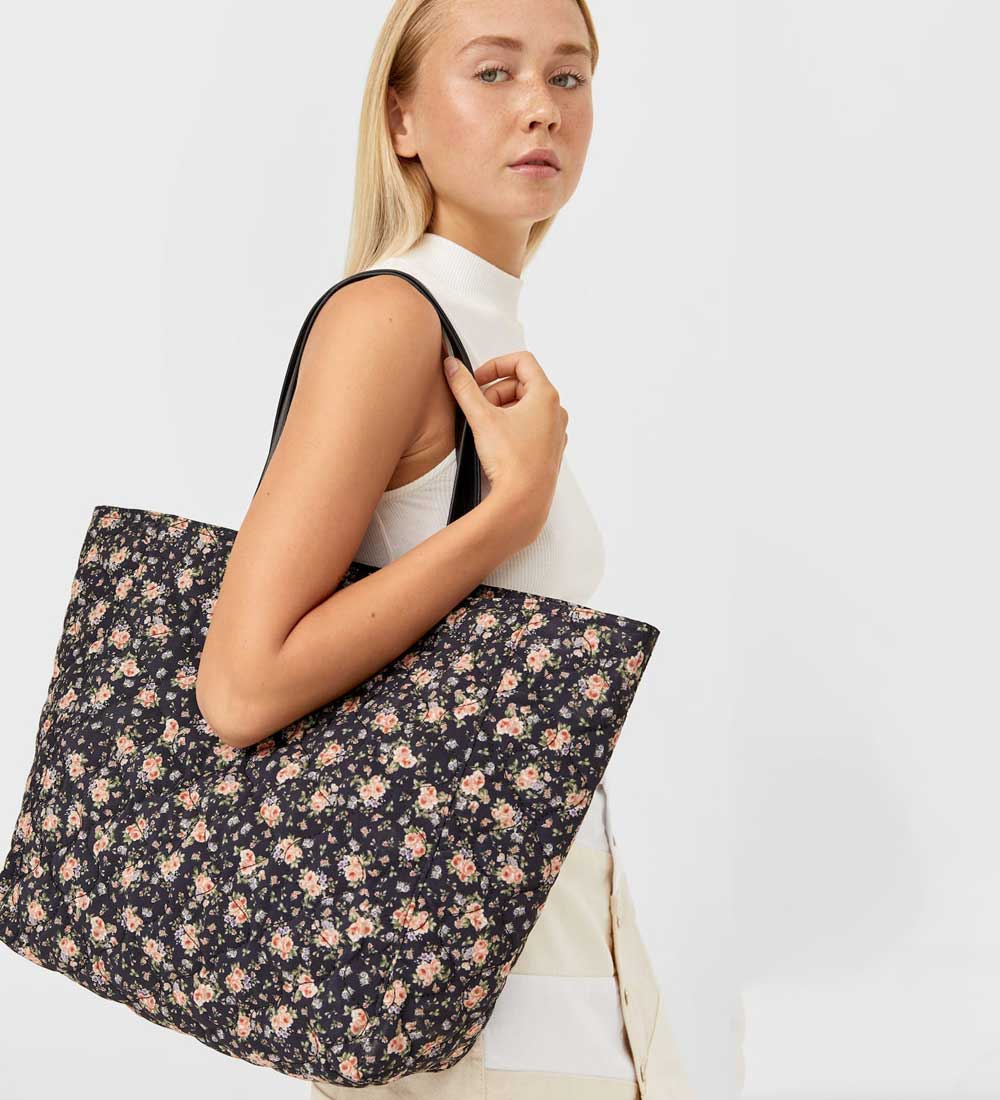 shopping bag grande a fiori