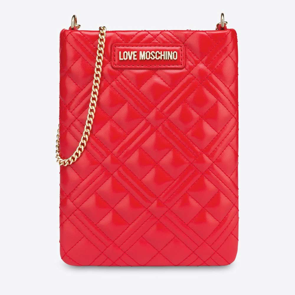 poche case bag rosso Love Moschino