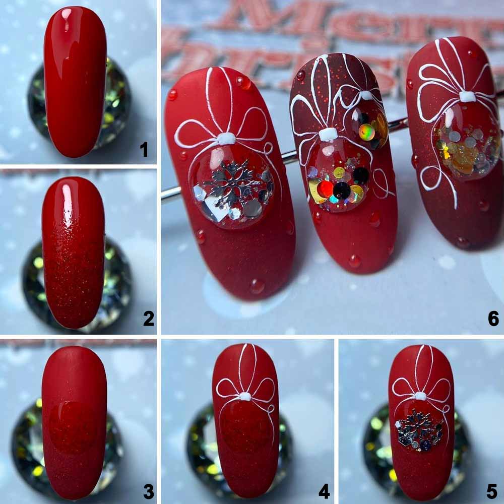 Nail art natalizie semplici unghie gel