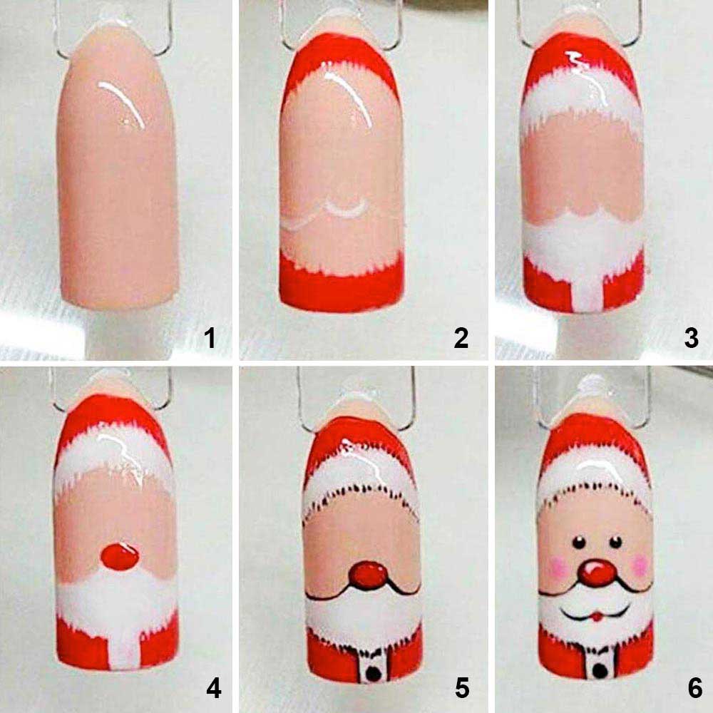 Nail Art Babbo Natale tutorial