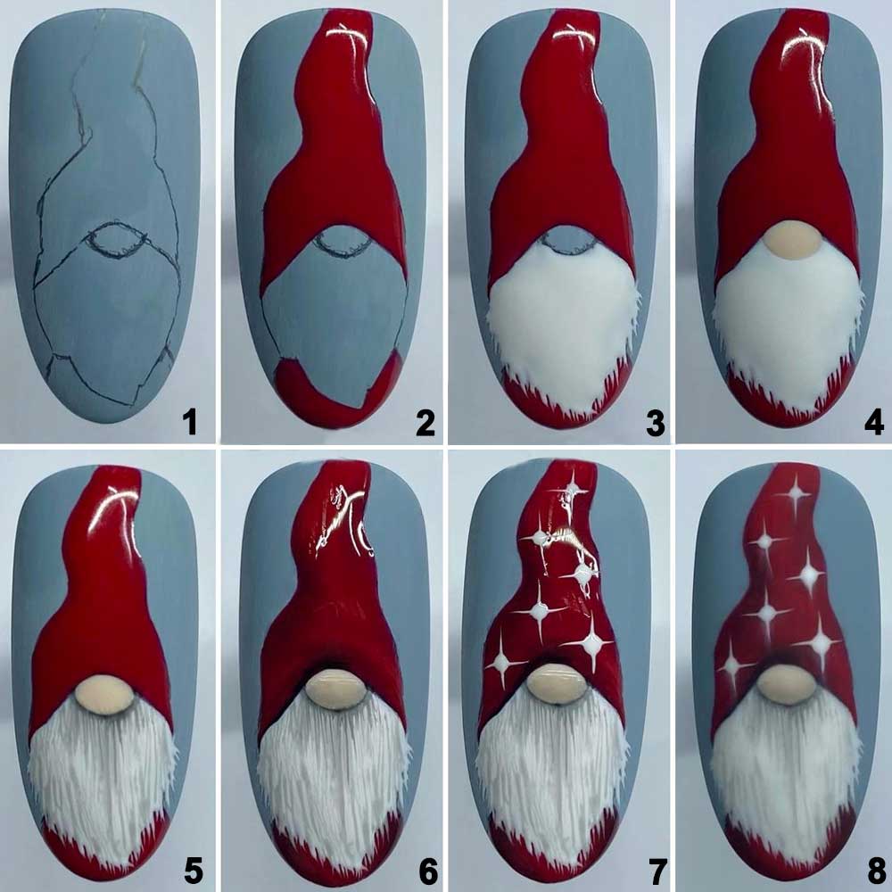 Nail art natalizie semplici unghie gel