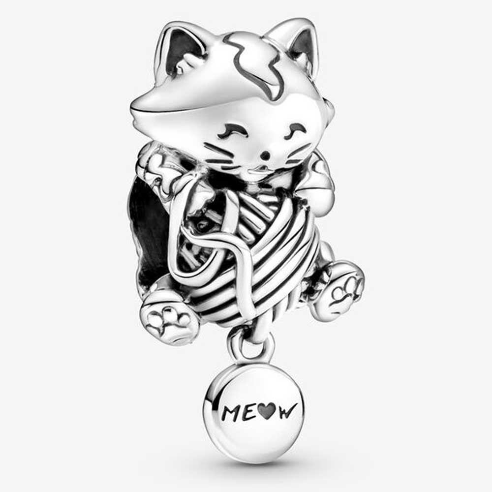 charm gatto in argento