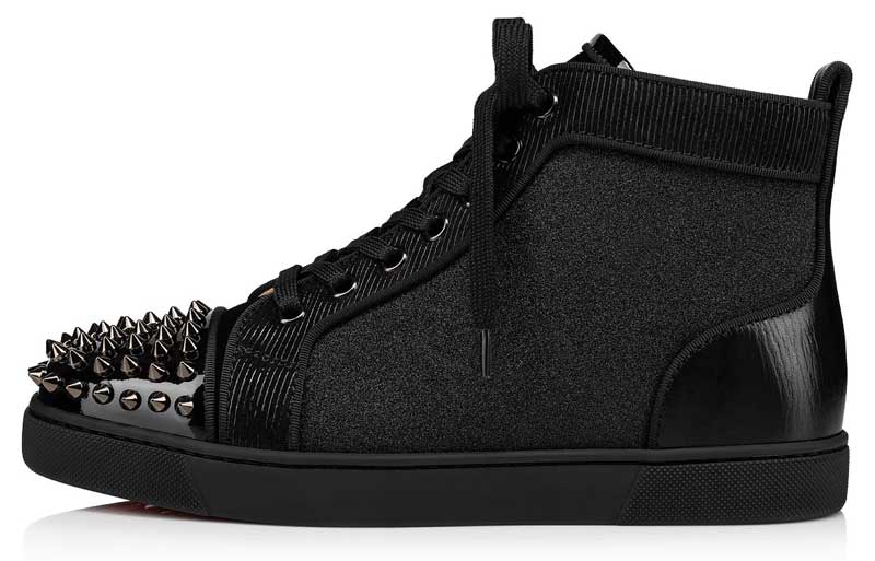 Sneakers nere con borchie Louboutin