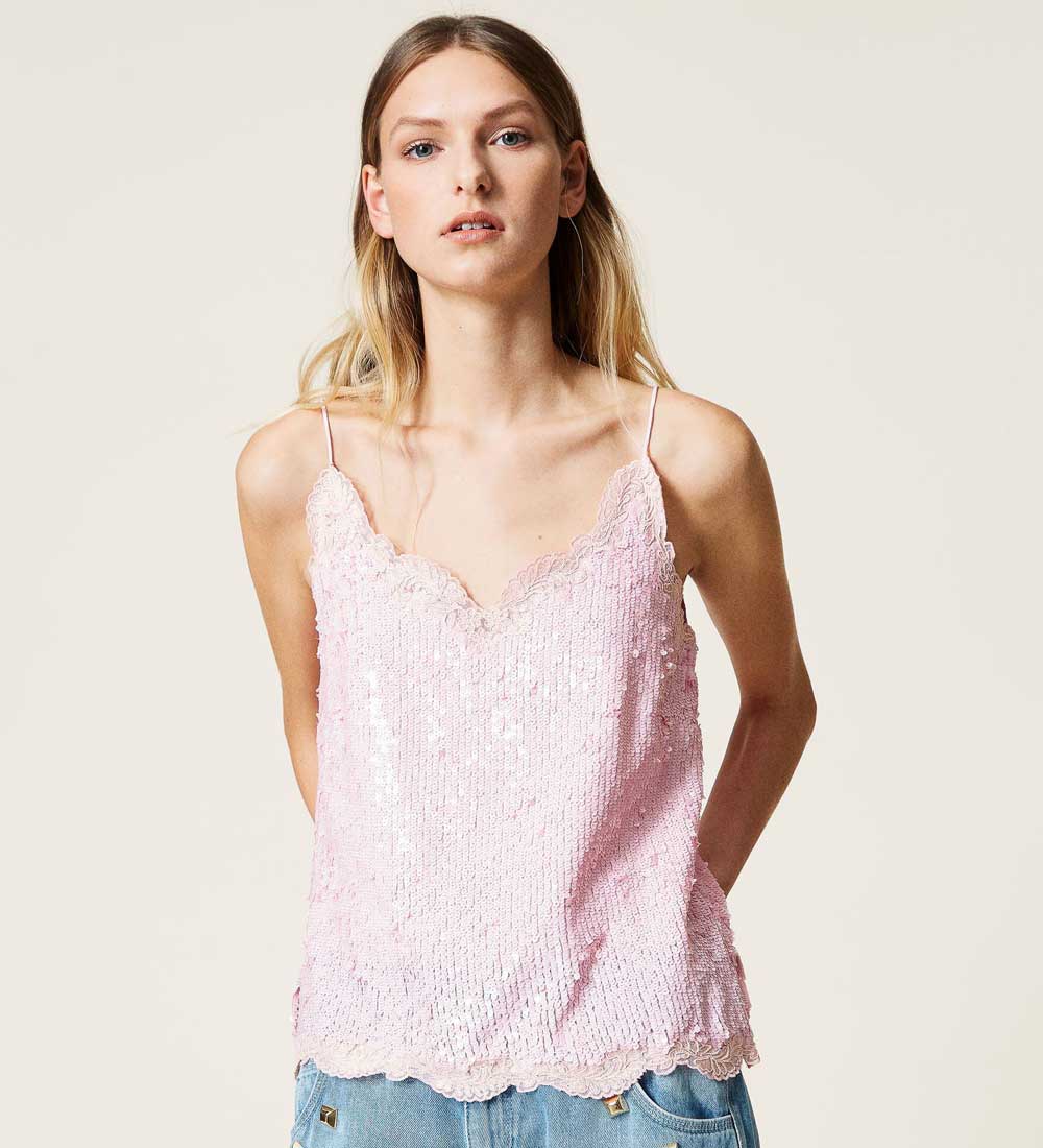 top in full paillettes