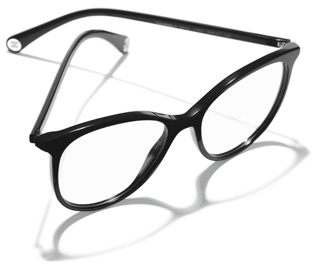 occhiali neri modello pantos