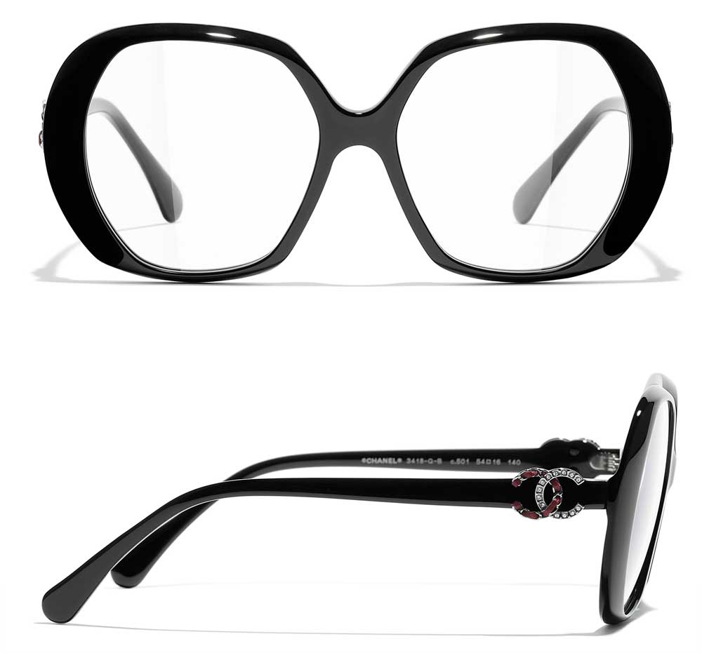 occhiali in acetato nero