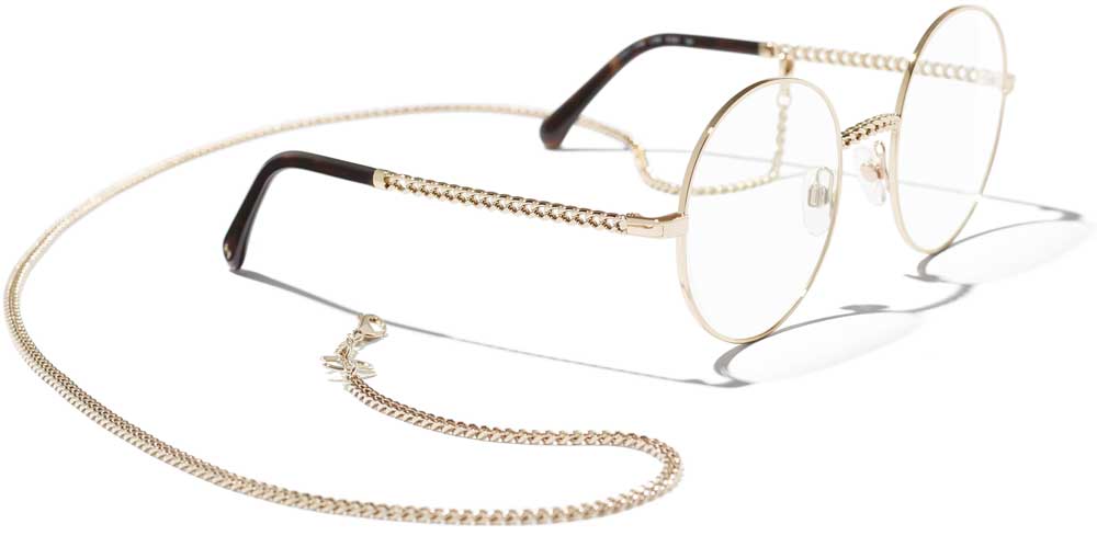 occhiali rotondi in metallo oro