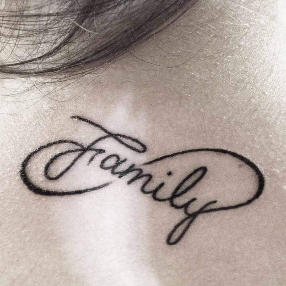 Famiglia tatuaggio infinito