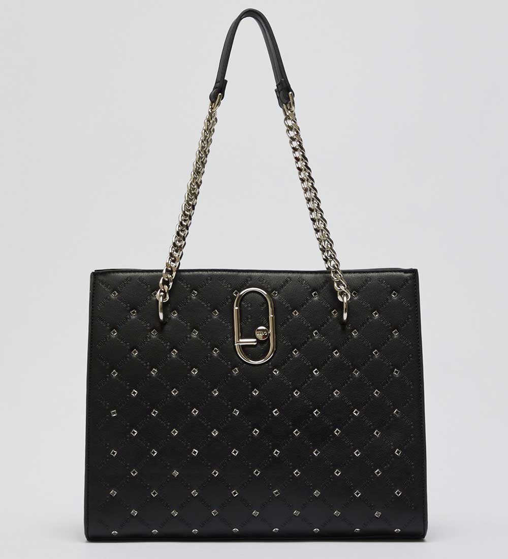 Borsa nera con strass Borsa nera con strass