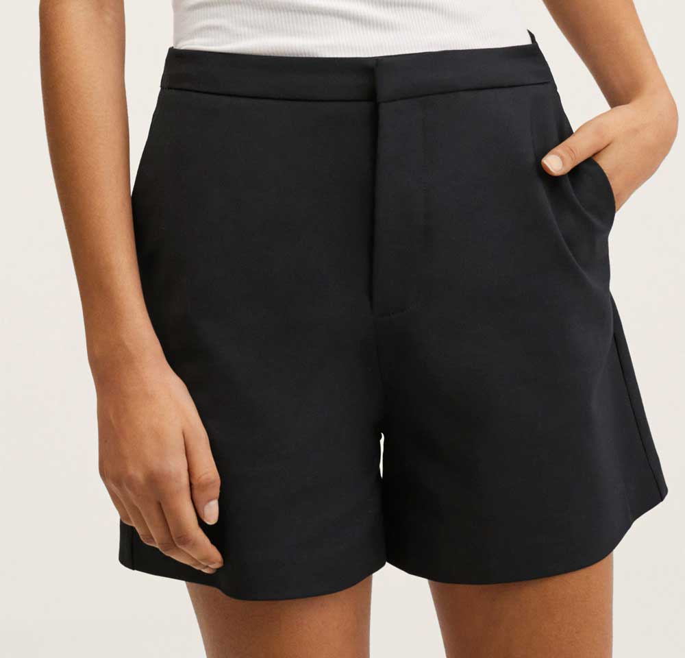 shorts neri in cotone