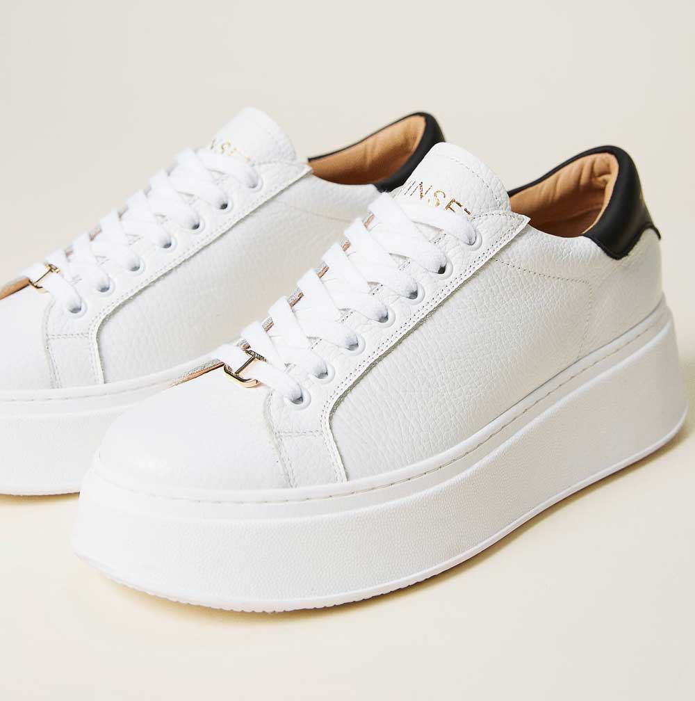 sneakers bianche in pelle