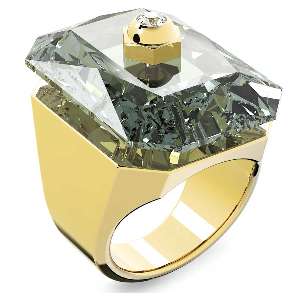 anello color oro con cristallo 