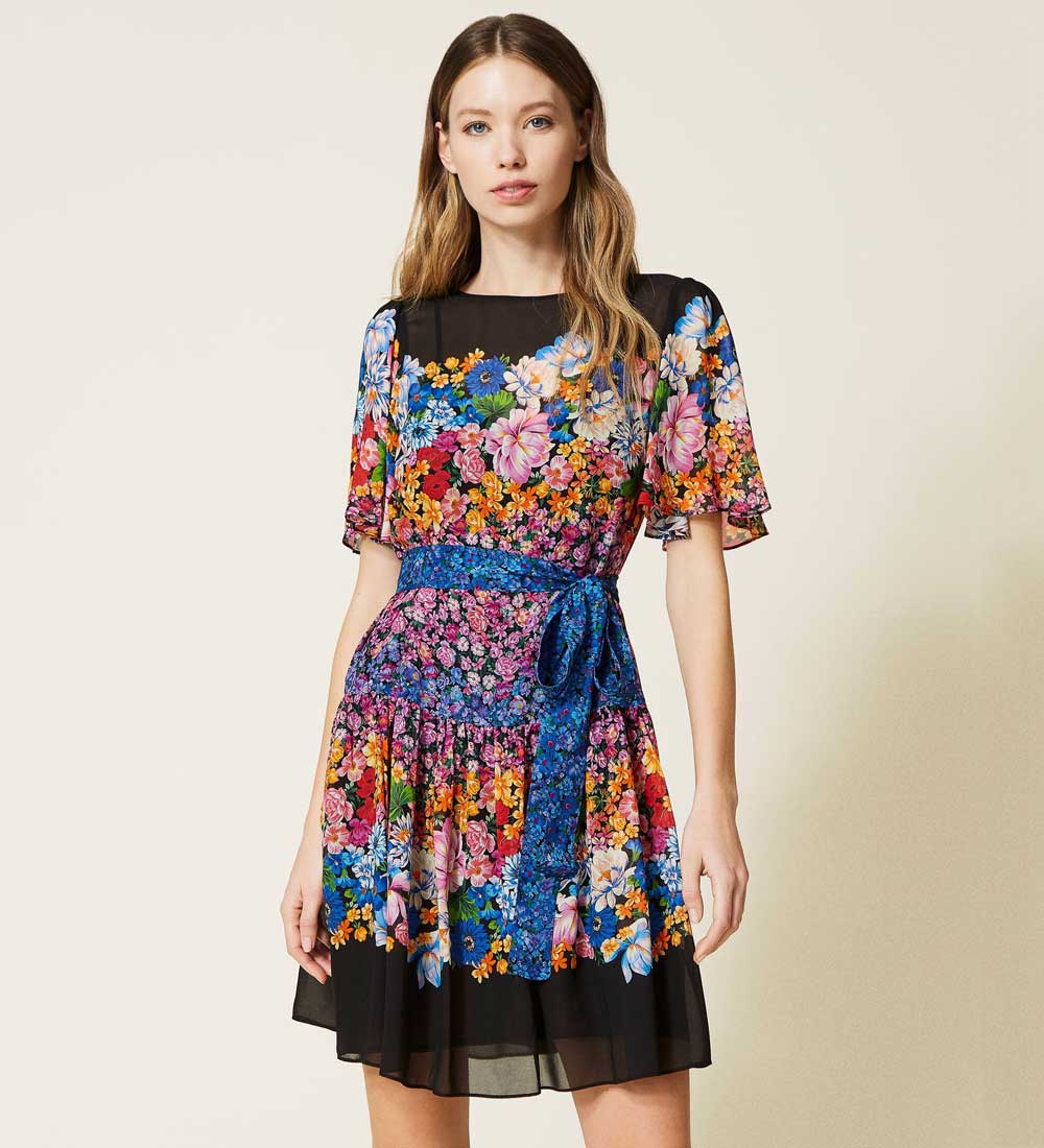 vestito floreale corto vestito floreale corto