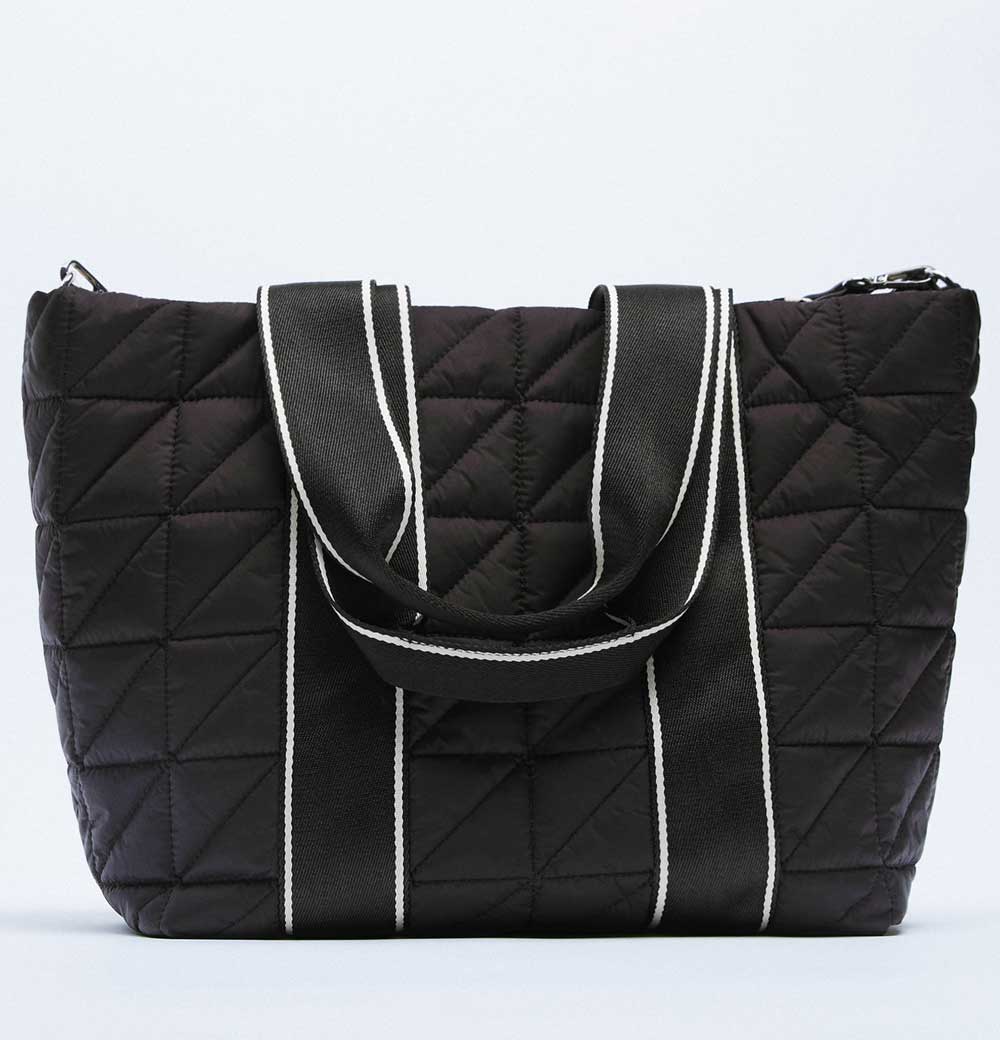 Maxi borsa shopper in nylon