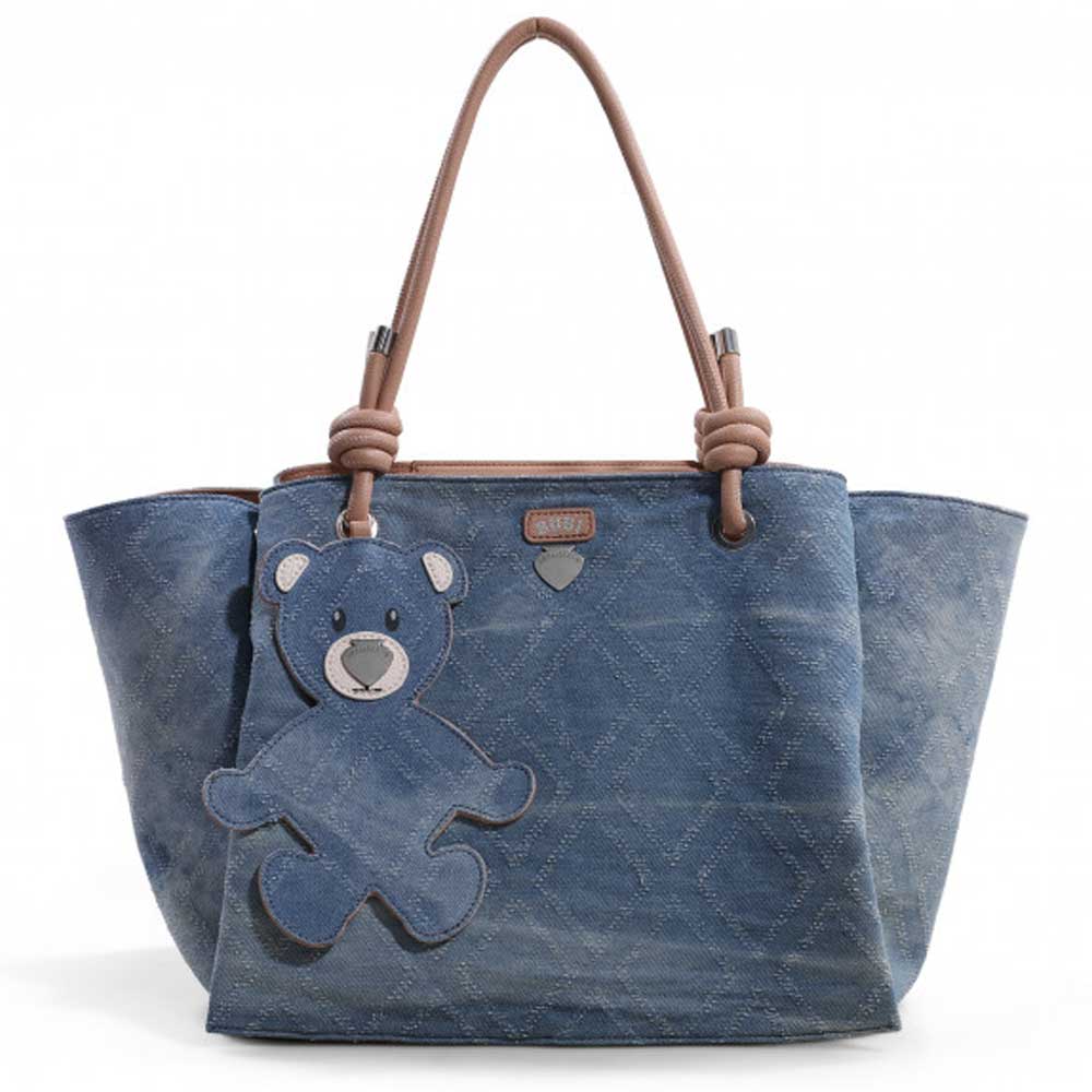 shopper in blu denim 