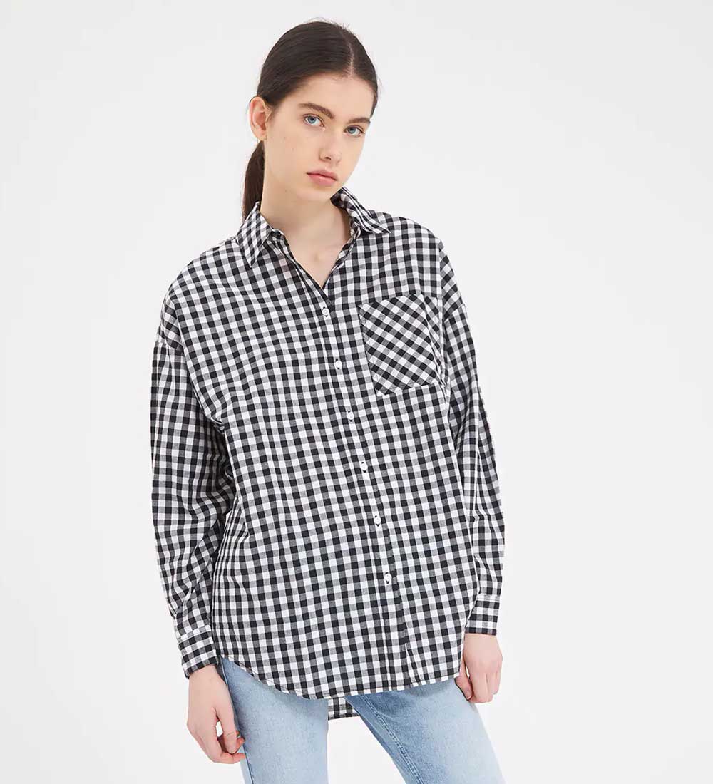 Camicia over a quadretti