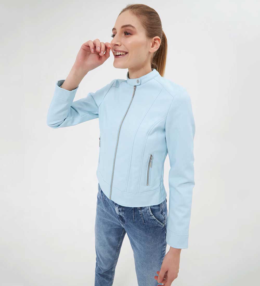 Giacca biker pastello Giacca biker pastello