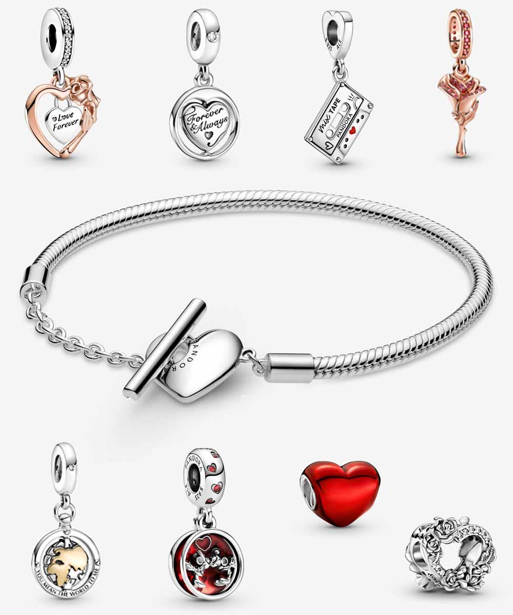 Pandora bracciale charms San Valentino