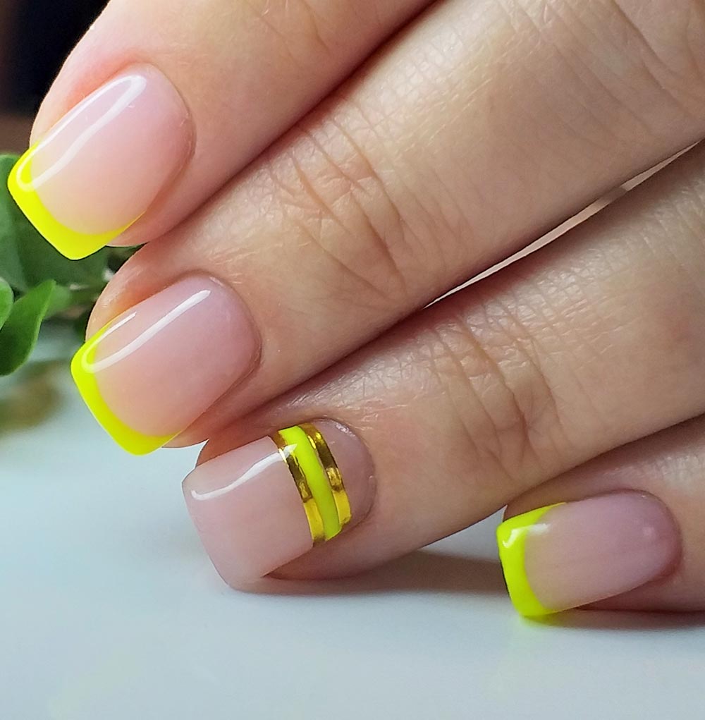 Unghie fluo french manicure Unghie fluo french manicure