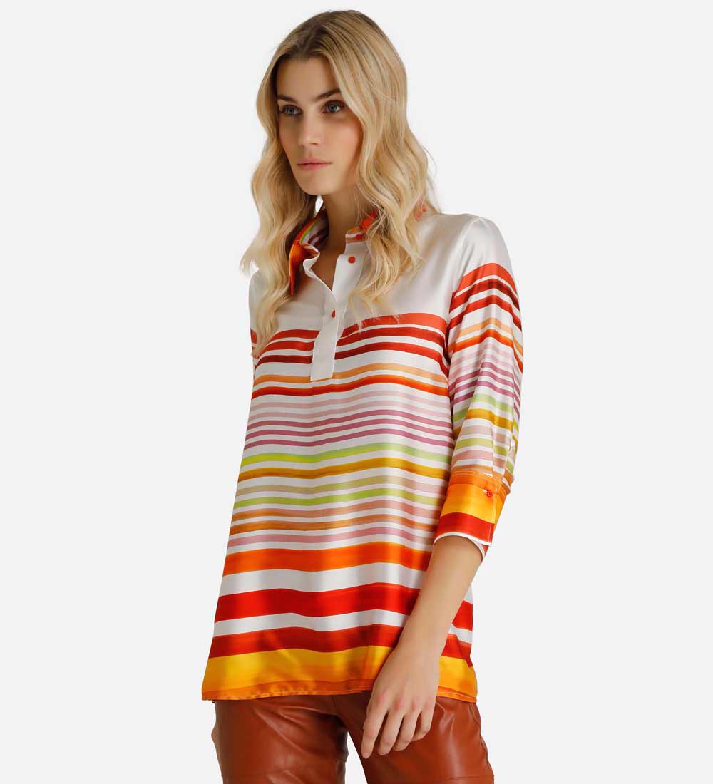 Blusa in raso a righe Blusa in raso a righe