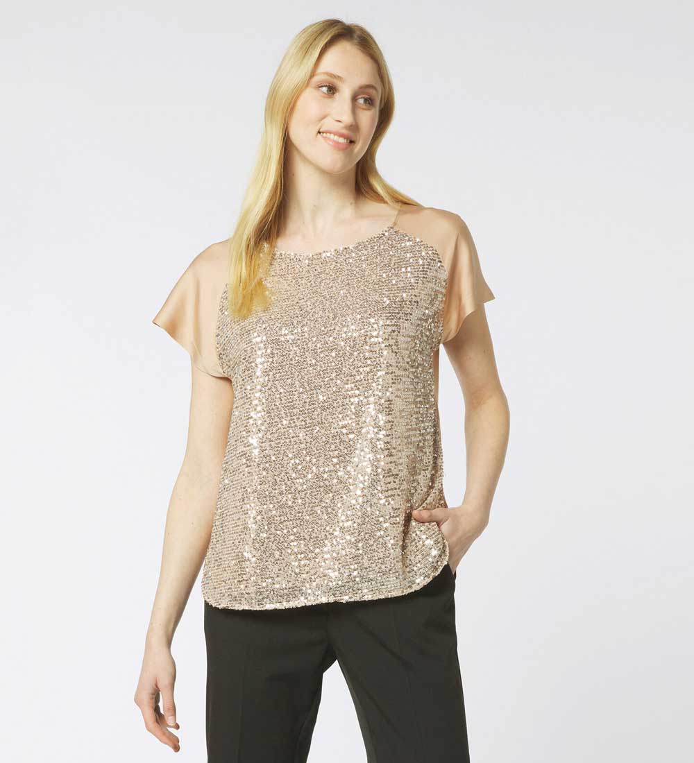 Blusa raso Oltre Blusa rosa Oltre