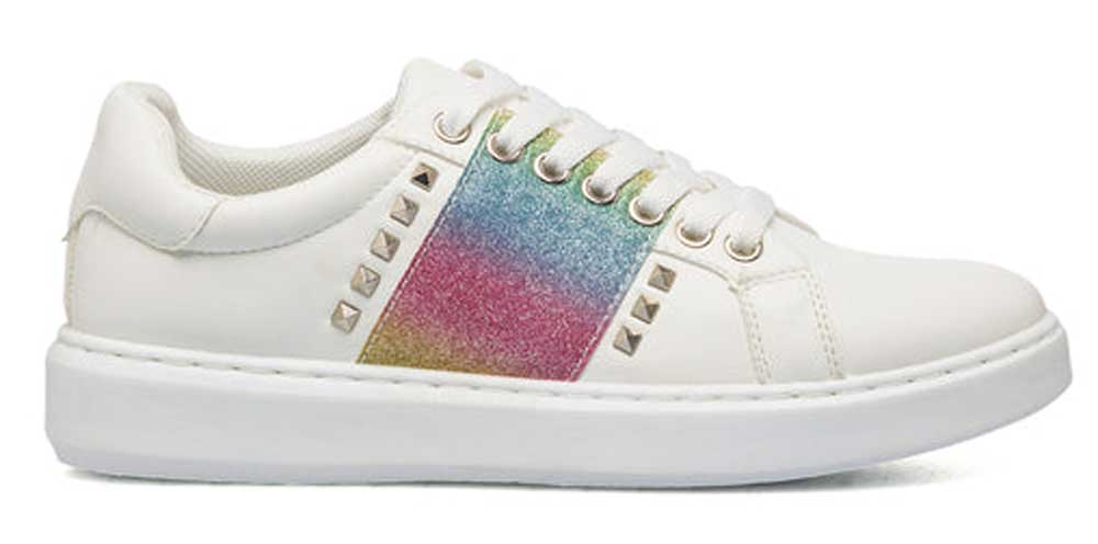 Sneakers bianche con glitter