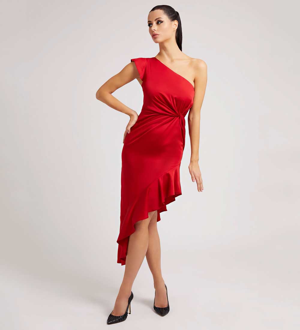 vestito rosso elegante