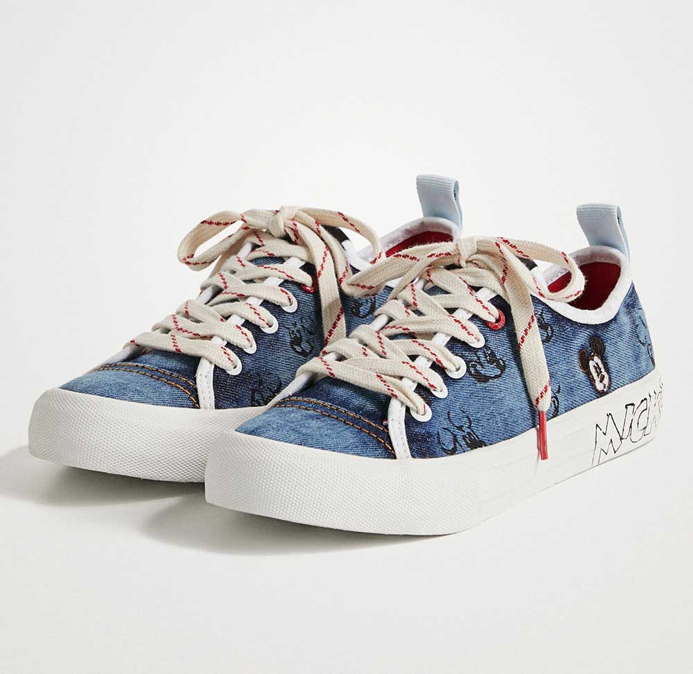 sneakers in denim con Topolino sneakers in denim con Topolino