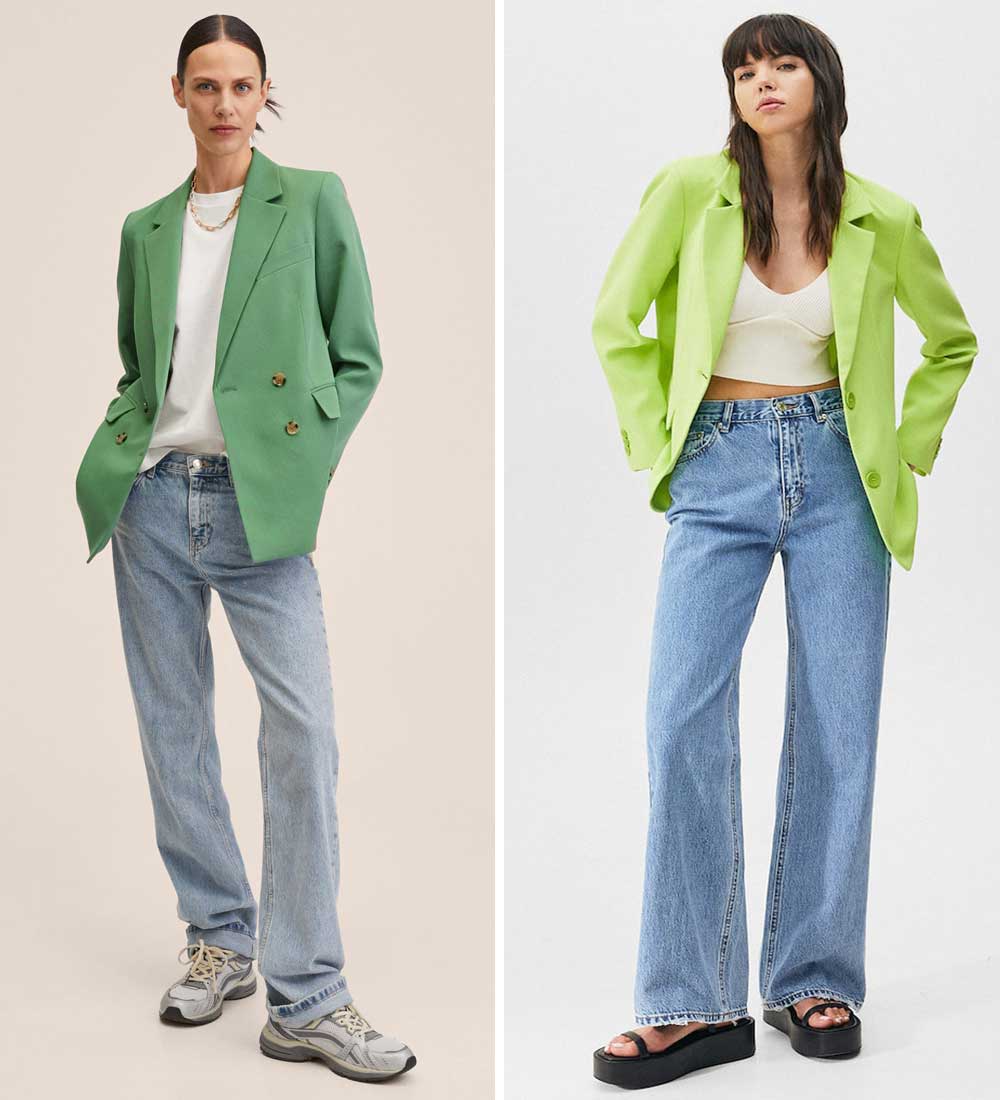 Giacca verde e jeans