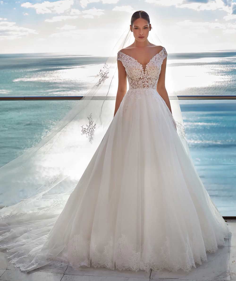 vestito sposa principessa in tulle