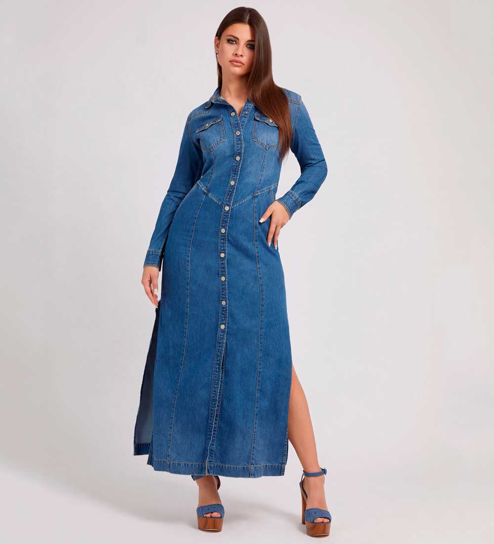abito lungo di jeans abito lungo di jeans