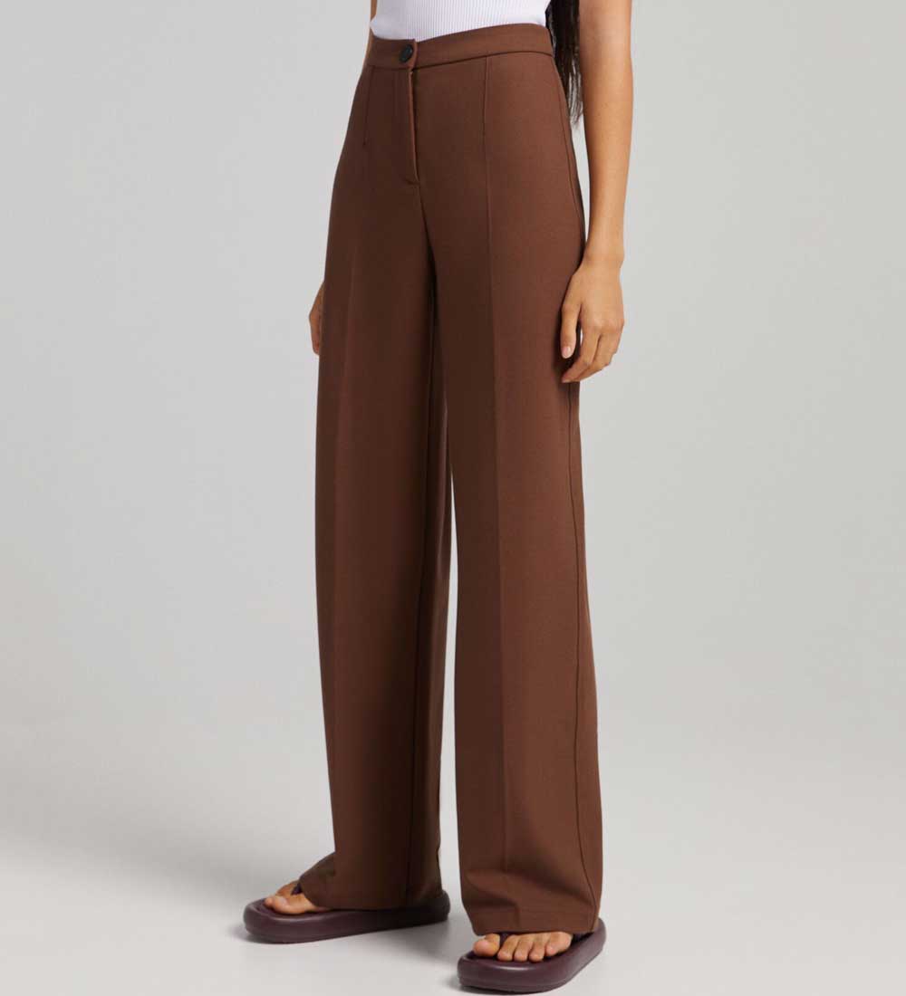 Pantaloni wide leg Bershka