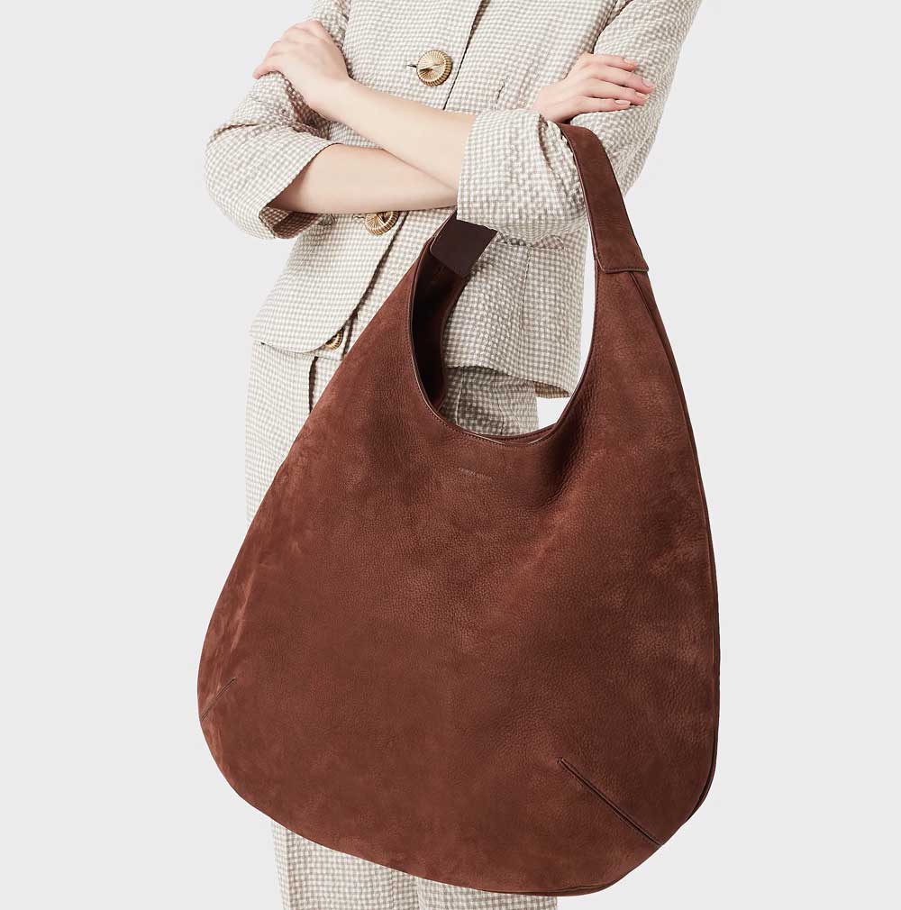 hobo bag in camoscio cognac hobo bag in camoscio cognac