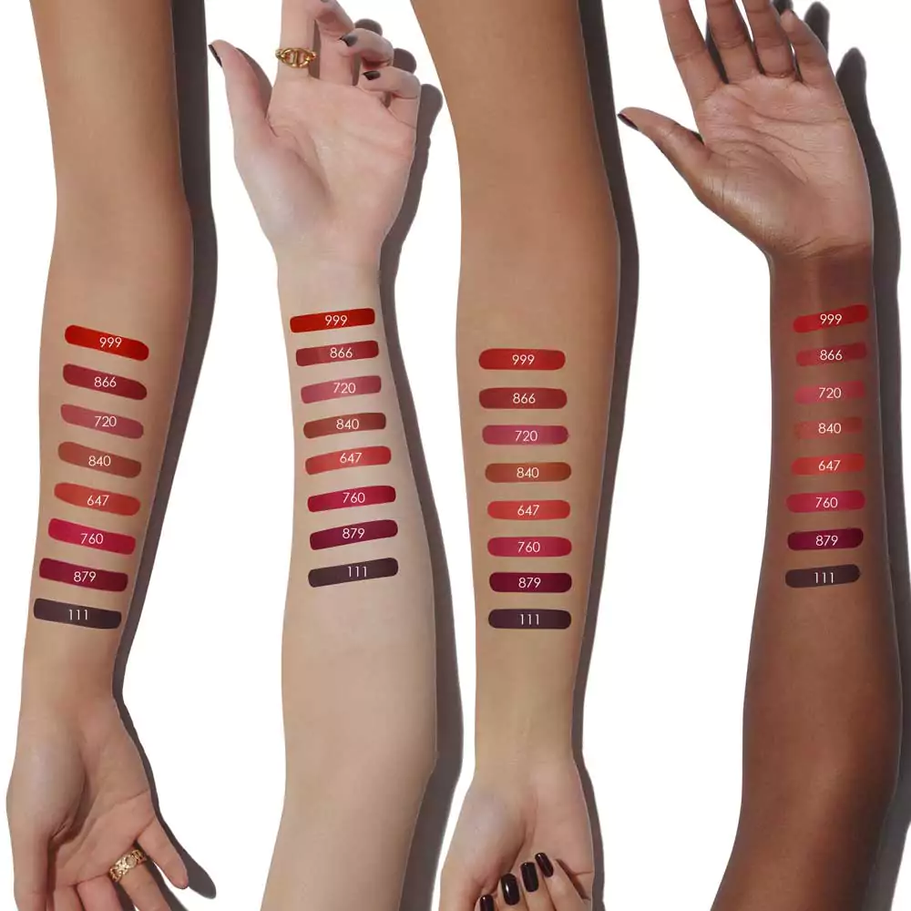 Swatches Dior rossetti Rouge Forever
