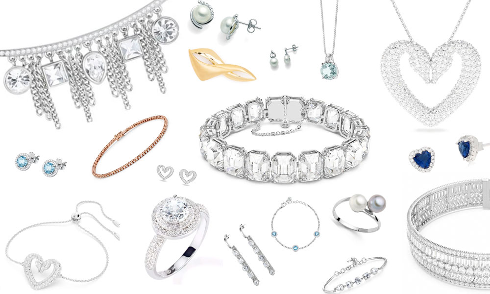 COMPLETO di Cristallo Braccialetto D'Argento Tono Twist per le donne braccialetti gioielli da sposa matrimonio 
