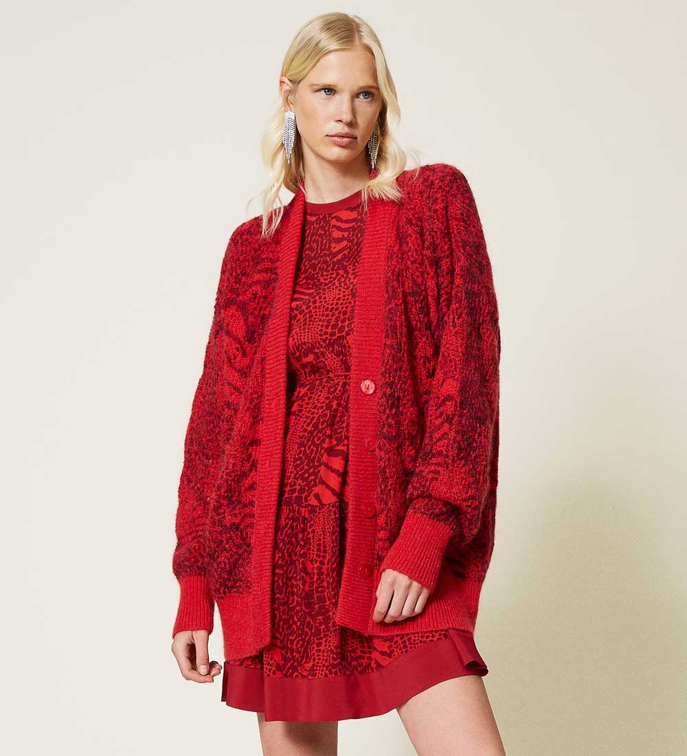 Look animalier rosso Look animalier rosso