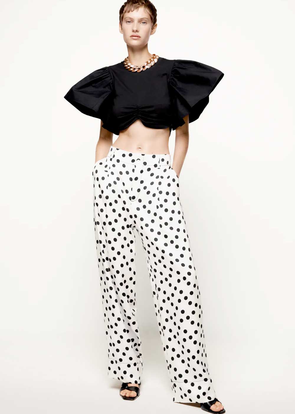 Pantaloni a pois Zara Pantaloni a pois Zara