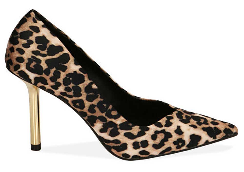 scarpe leopardate con tacco