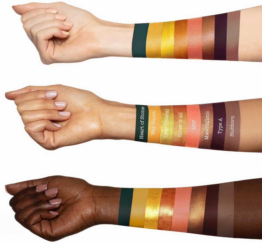 Swatches palette Earth Melt Cosmetics