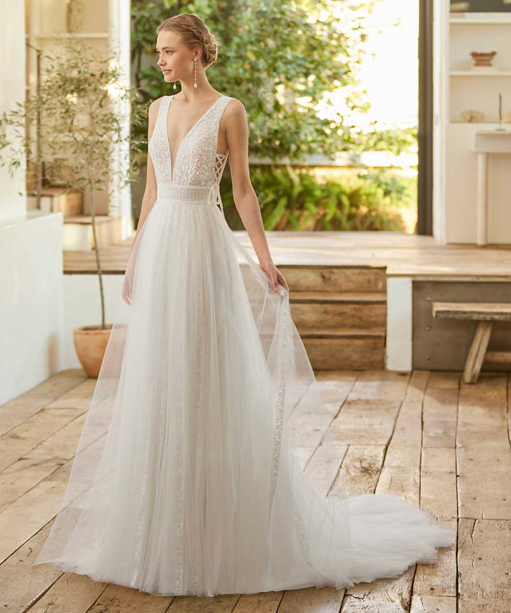 vestito sposa boho in tulle