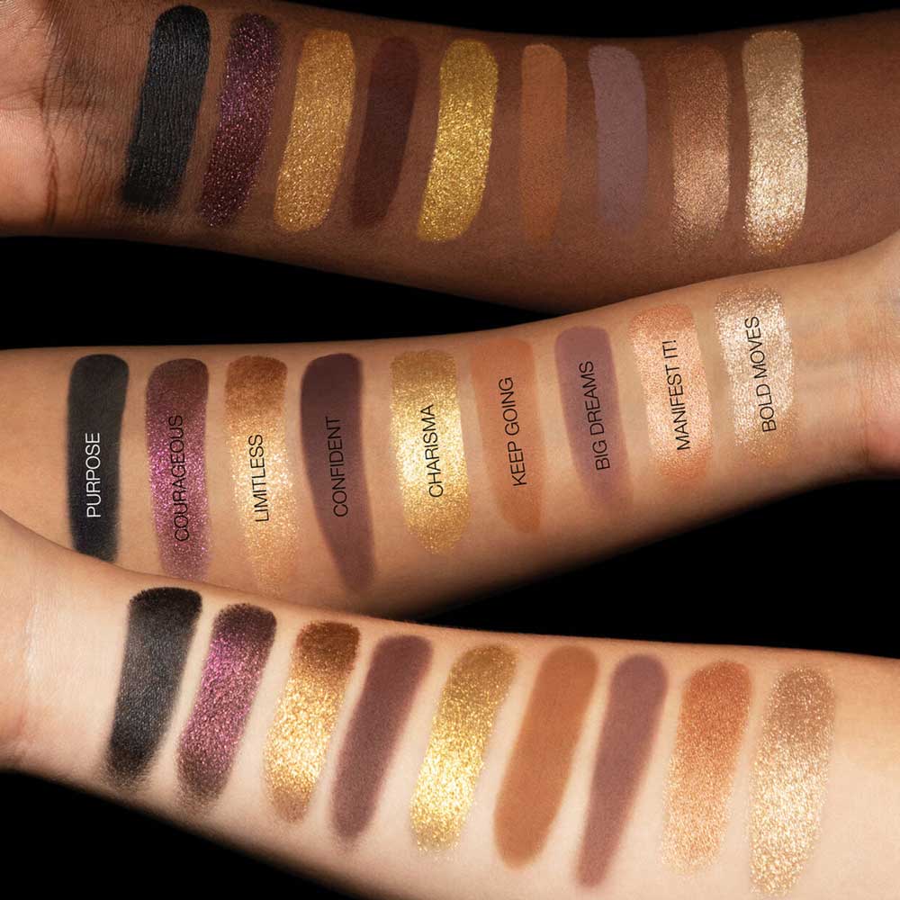 Swatches ombretti Huda Beauty Empowered