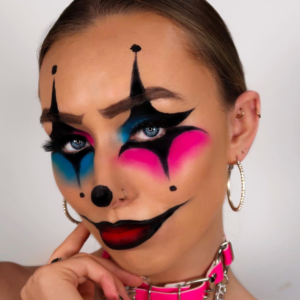 Make up Halloween ragazza clown