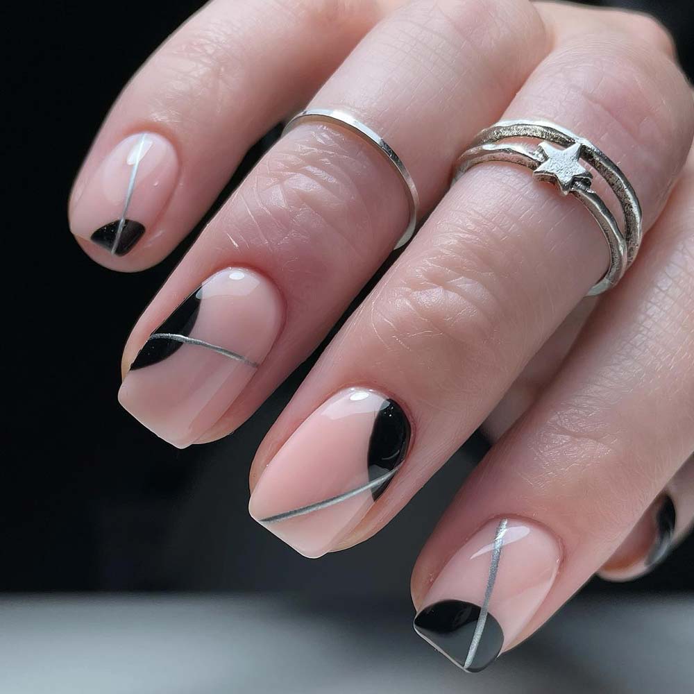 Nail art elegante capodanno unghie corte