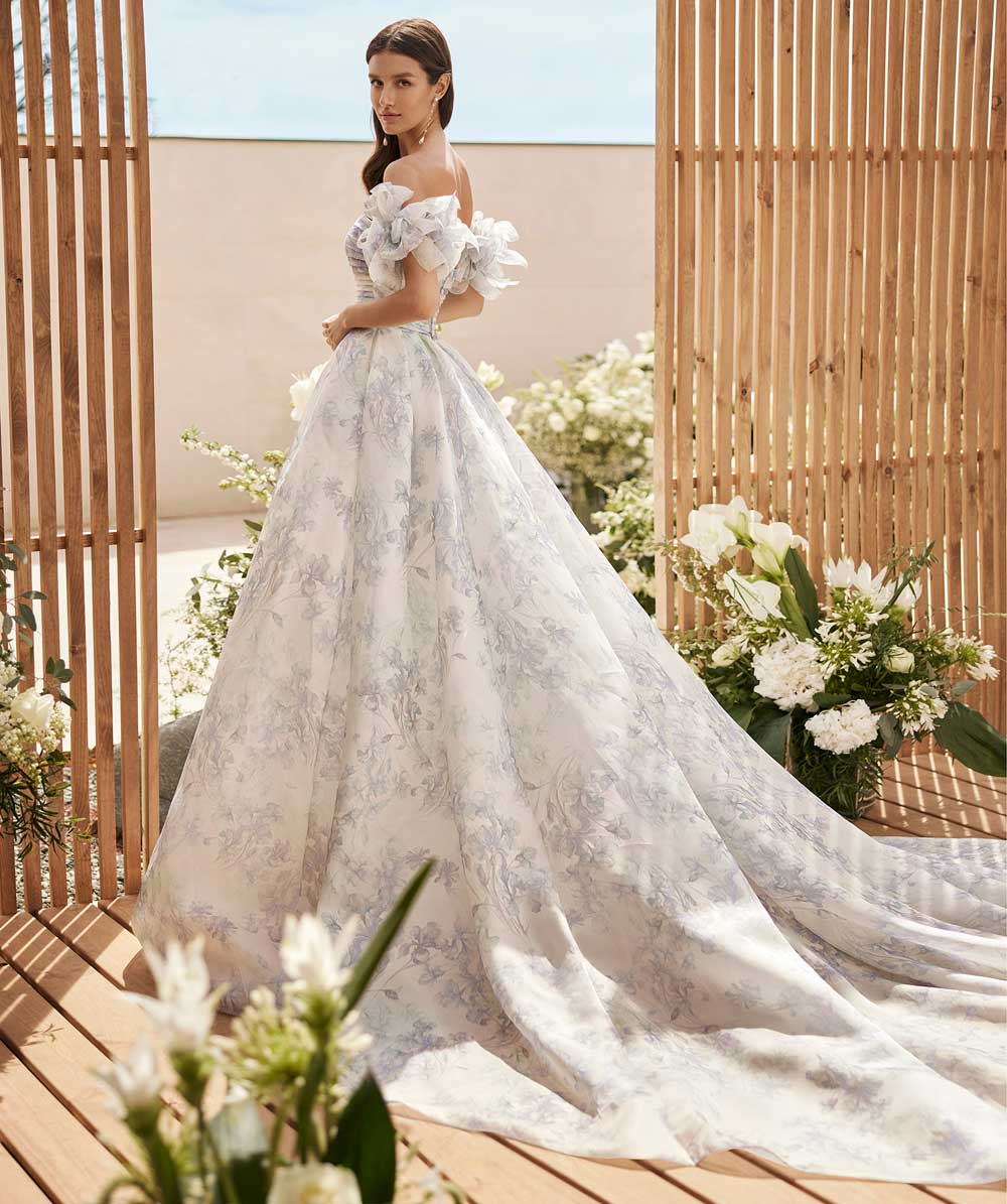 vestito da sposa a fiori