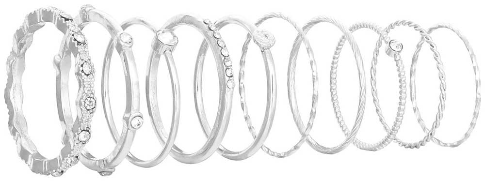 Set anelli color argento