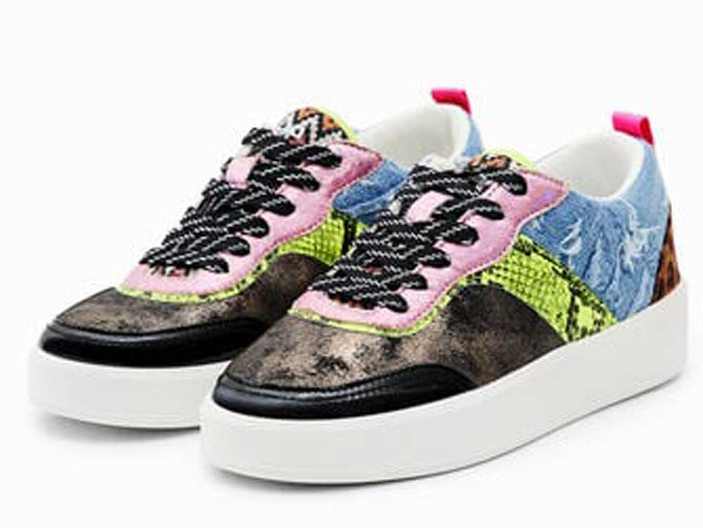 sneakers con patch animalier