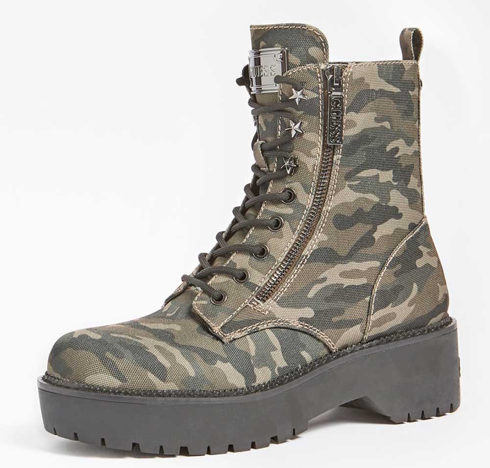 Combat boot camouflage