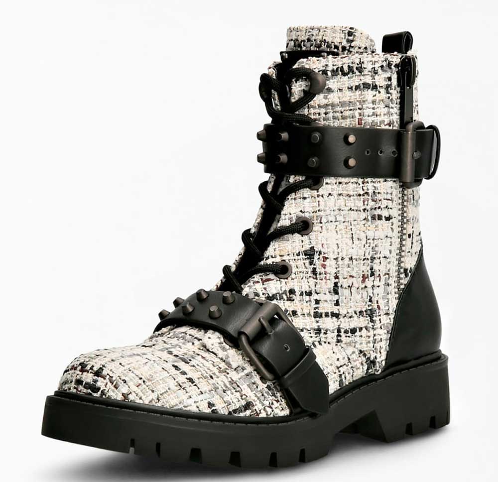 Stivali combat tweed Stivali combat tweed