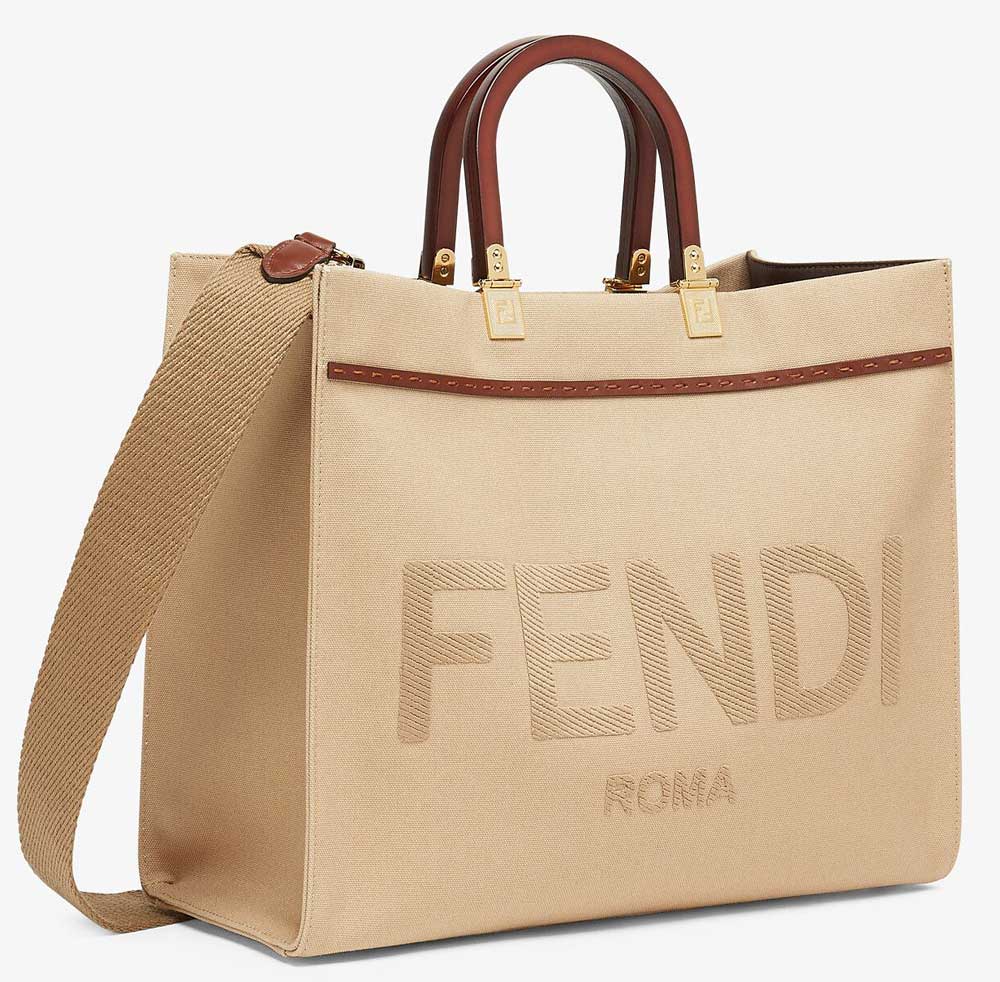 shopping bag Fendi in canvas