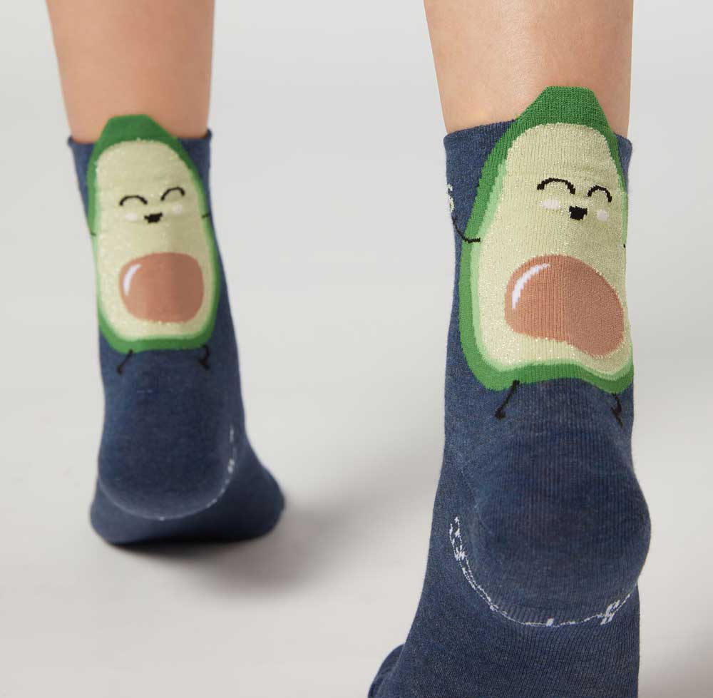 calzini corti con avocado